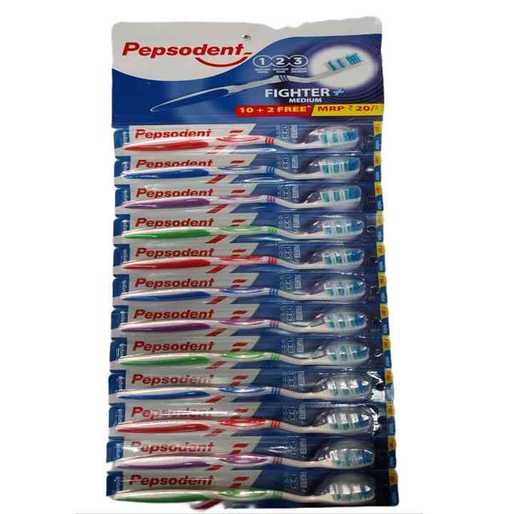 Pepsodent Fighter Plus Medium Toothbrush